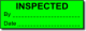 Inspected adhesive label, green