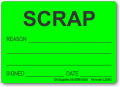 SCRAP adhesive label, green