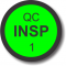 QC Insp 1 adhesive label, green
