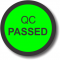 QC Passed adhesive label, green