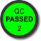 QC Passed 2 adhesive label, green
