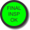 Final Inspection OK adhesive label, green