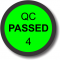 QC Passed 4 adhesive label, green