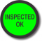 Inspected OK adhesive label, green