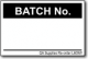 Batch No. adhesive label, white