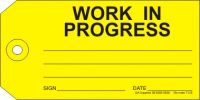 Work in Progress tag, yellow