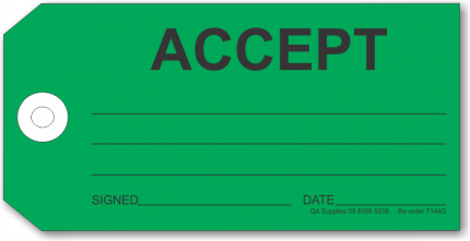 ACCEPT tag, green