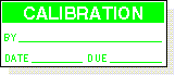 Calibration Label, aluminium L010A