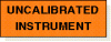 Uncalibrated Instrument adhesive label, orange
