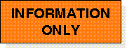 Information Only adhesive label, orange