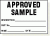 Approved Sample adhesive label, white