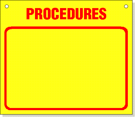Procedures board, large