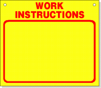 Work Instructions board, large