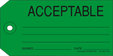 Acceptable Tag T131