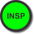Inspected adhesive label, green