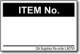 Item No. adhesive label, white