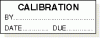 Calibration adhesive label, white
