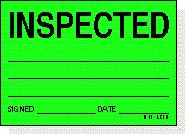 Inspected adhesive label L322
