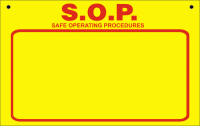 Safe Operating Procedures board, jumbo